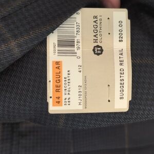 44 R Sports Coat - Navy Blue/Brown NWT